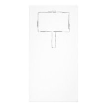 Signpost Notice. Gray and white. Personalized Photo Card