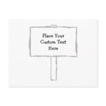 Signpost Notice. Gray and white. Postcards