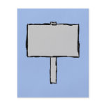 Signpost Notice Illustration. Blue. Flyers