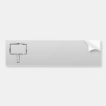 Signpost Notice Image. Black on gray. Bumper Sticker