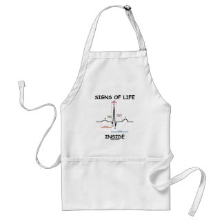 Signs Of Life Inside (ECG/EKG Heartbeat) apron