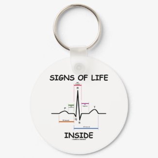 Signs Of Life Inside (ECG/EKG Heartbeat) keychain