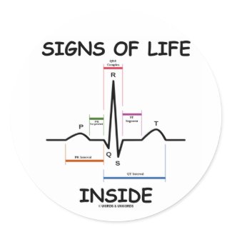 Signs Of Life Inside (ECG/EKG Heartbeat) sticker