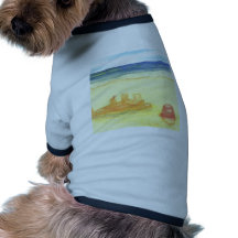 Signs of Life - Sandcastles & Buckets on the Beach Doggie Tshirt