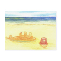 Signs of Life - Sandcastles & Buckets on the Beach Post Card
