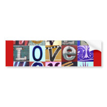 Signs of Love Bumper Stickers