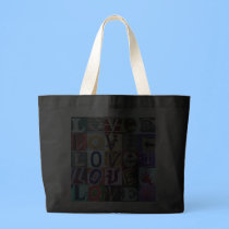 "Signs of LOVE" Jumbo Tote Bag bags
