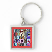Signs of Love Keychain