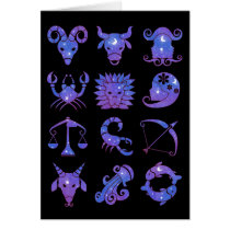 Signs of the Zodiac Greeting Card cards
