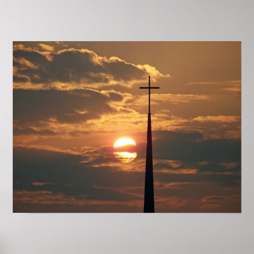 sihouetted cross print