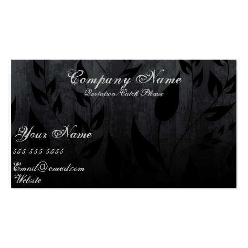 Siimple Black Business Card (front side)