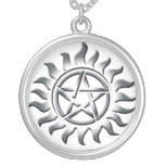 SIiver Pentagram Protection Personalized Necklace