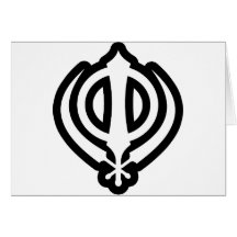 Sikh Khanda Khalsa Sikhism Punjabi Design Cards