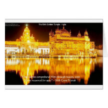 Sikh The Golden Temple In India Gifts & Tees Greeting Card