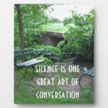 Silence in Conversation Plaque