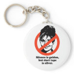 Silence is golden, but duct tape is silver key chains