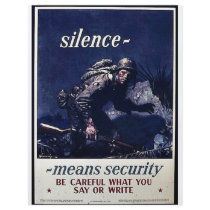 Silence Menans Security Be Careful What You Say Or Personalized Flyer