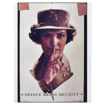Silence Menans Security flyers by ww2posters Silence Menans Security flyers