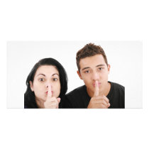 Silence please photo greeting card