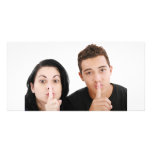 Silence please photo greeting card