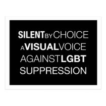 Silent By Choice Light Postcard postcards