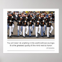 Silent Drill Platoon and Courage quote Posters