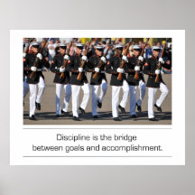 Silent Drill Team and Discipline quote Print