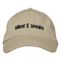 silent E Embroidered Hat embroidered hats