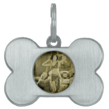 Silent Film Era Beauty Sterevoview Card Pet Tags