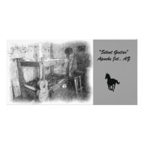"Silent Guitar" Personalized Photo Card
