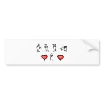 silent love bumper sticker