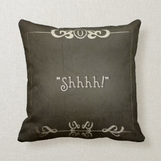 SILENT MOVIES~ "Shhh!".. fun Media Room pillow