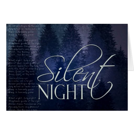 Silent Night Christmas Card Zazzle