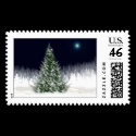 Silent Night Christmas Postage Stamp