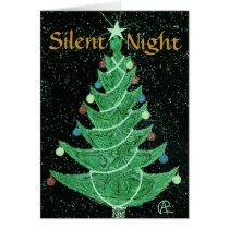 Silent Night-Christmas Tree Card