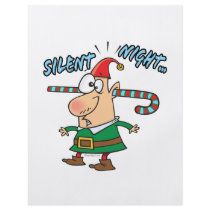 silent night elf ear candy cane stuffed humor flyers