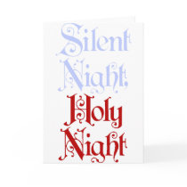 Silent Night Holy Night cards by funnyholidaytshirts Silent Night Holy Night cards