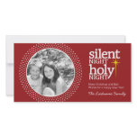 Silent Night, Holy Night Christian Christmas Custom Photo Card