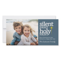 Silent Night, Holy Night Christian Christmas Photo Card