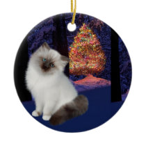 Silent Night Kitten Ornament