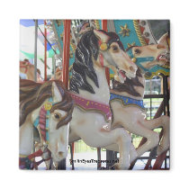 Silent Prancers Carousel Horse Photo Magnet