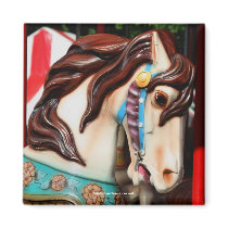 Silent Steed Carousel Horse Photo Magnet