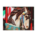Silent Steed Carousel Horse Photo Postcard
