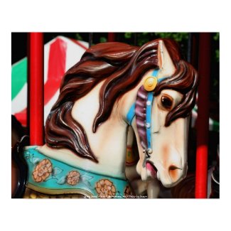 Silent Steed Carousel Horse Photo Poster Print print