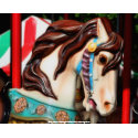 Silent Steed Carousel Horse Photography Poster print