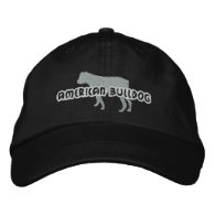 Silhouette American Bulldog Embroidered Baseball Caps