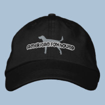 Silhouette American Foxhound Embroidered Hat embroidered hats