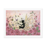 fairy, silhouette, pnik, roses, hearts, valentine,
