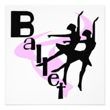 Silhouette Ballet T-shirts and Gifts Custom Announcements
