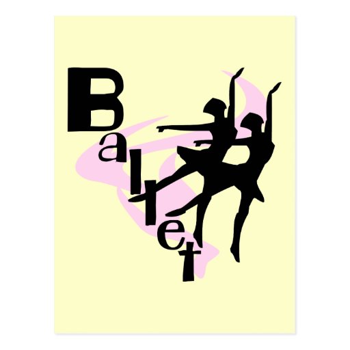 Silhouette Ballet T-shirts and Gifts Postcards